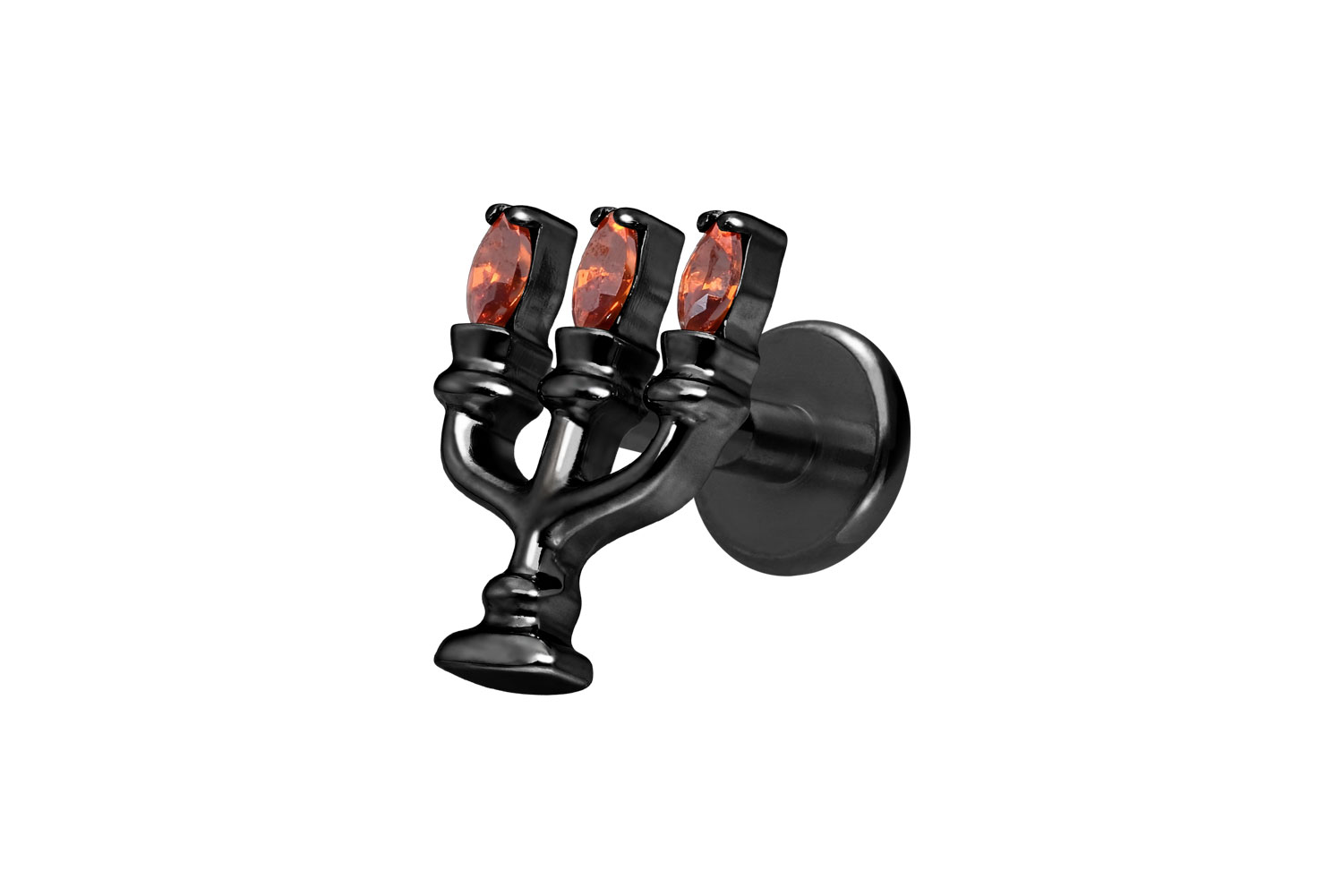 Titan Labret Piercing mit Innengewinde KERZENLEUCHTER